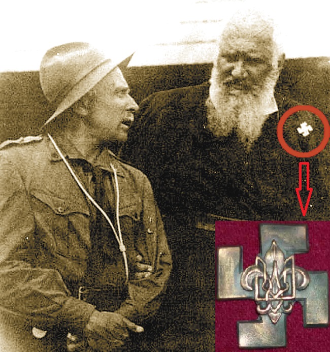 (На фото глава УГКЦ кардинал Андрей Шептицкий со свастикой)